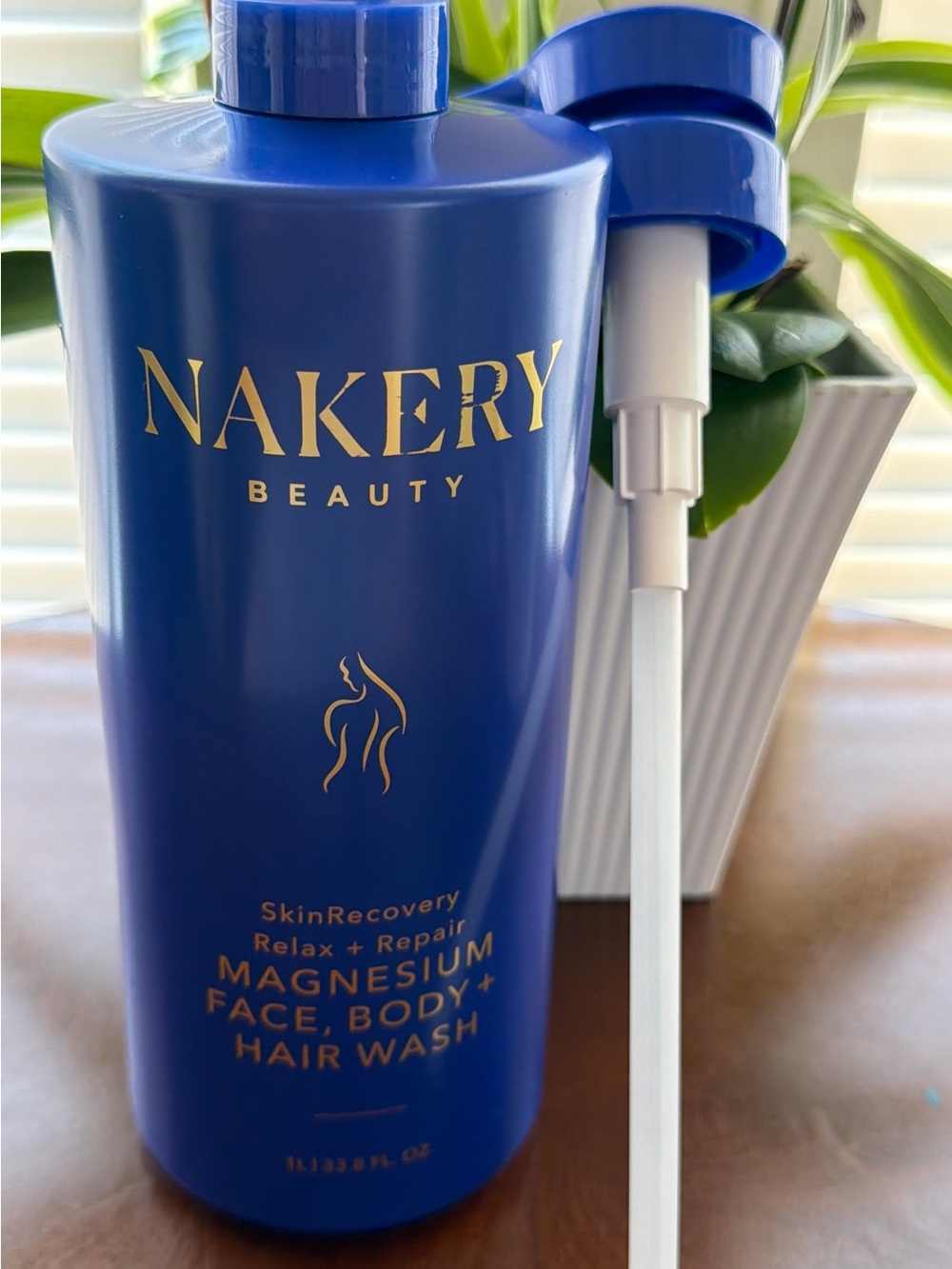 Nakery Beauty Magnesium Face, Body + Hair Wash - Blue & Gold Bottle
